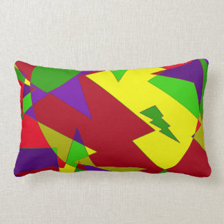 Retro Colorful Abstract Lumbar Pillow