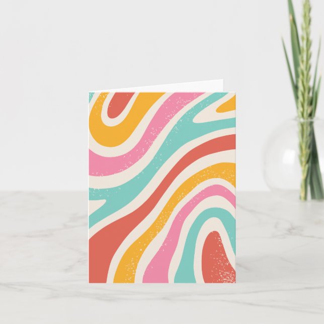 Retro Colorful abstract seamless pattern  Card (Front)