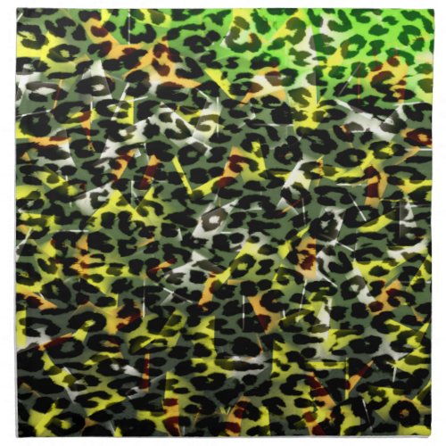 Retro colorful animal skin texture of leopard cloth napkin