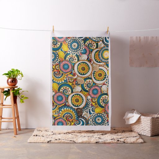 Retro Colorful Beautiful Boho Bohemian Fabric