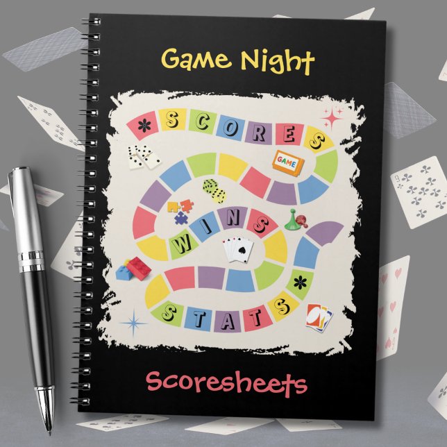 Retro Colorful Board Game Scoresheet Notebook (Record every game in this vibrant, retro-inspired game night scorebook!)