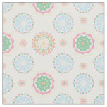 Retro colorful bohemian abstract floral pattern fabric