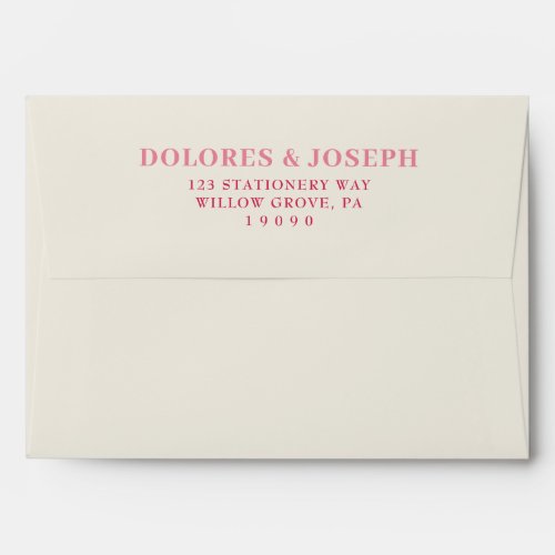 Retro Colorful Bold Bright Vintage Modern Wedding  Envelope