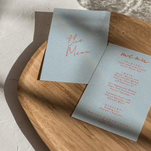 Retro Colorful Bright Funky Modern Unique Wedding Menu