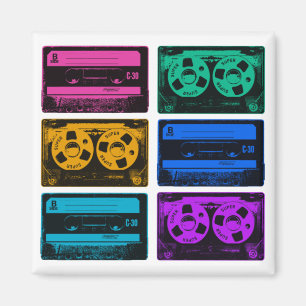Retro Colorful Cassette Tapes Magnet