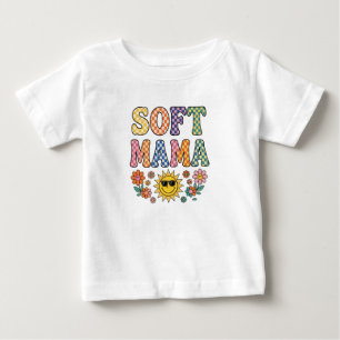 Retro Colorful Checkered Soft Mama PNG - Vintage  Baby T-Shirt