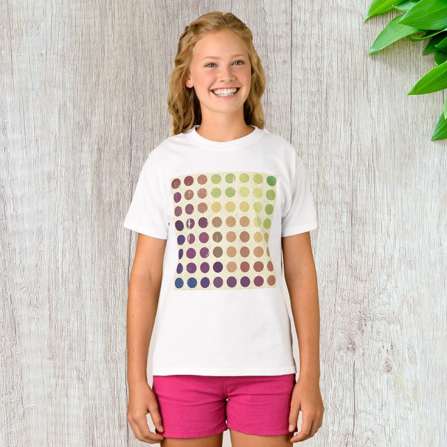 Retro Colorful Circles Girls T-Shirt (Creator Uploaded)