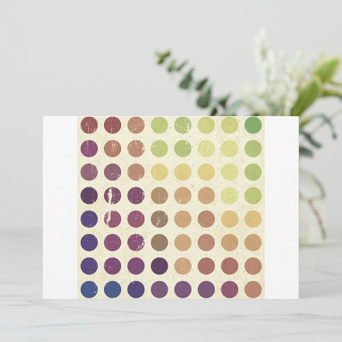 Retro Colorful Circles Invitations