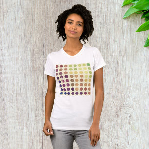 Retro Colorful Circles Womens T-Shirt