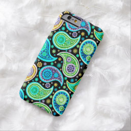 Retro Colorful Cool Tones  Paisley Pattern Barely There iPhone 6 Case