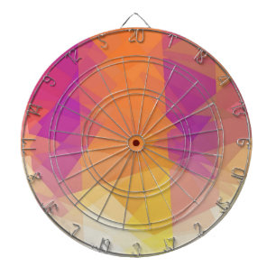 Retro colorful cubism art dart board