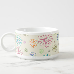 Retro Colorful Daisy Chili Bowl – Cute Hand-Drawn 