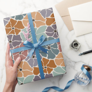Retro Colorful Daisy Wrapping Paper