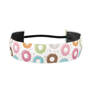 Retro Colorful Donuts Pattern Minimalist Fun Party Athletic Headband