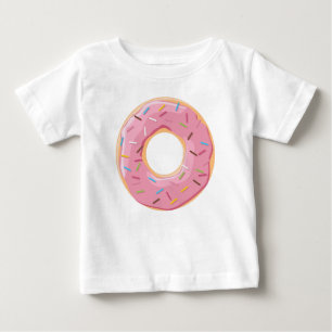 Retro Colorful Donuts Pattern Minimalist Fun Party Baby T-Shirt
