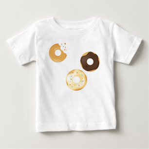 Retro Colorful Donuts Pattern Minimalist Fun Party Baby T-Shirt