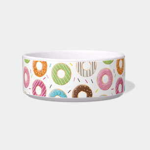 Retro Colorful Donuts Pattern Minimalist Fun Party Bowl
