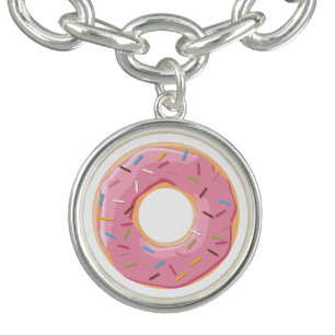 Retro Colorful Donuts Pattern Minimalist Fun Party Bracelet