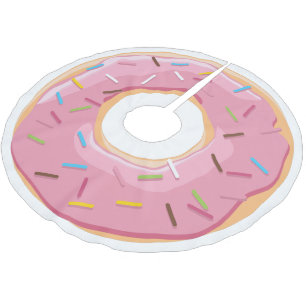Retro Colorful Donuts Pattern Minimalist Fun Party Brushed Polyester Tree Skirt