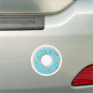 Retro Colorful Donuts Pattern Minimalist Fun Party Car Magnet