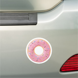 Retro Colorful Donuts Pattern Minimalist Fun Party Car Magnet