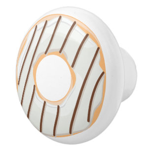 Retro Colorful Donuts Pattern Minimalist Fun Party Ceramic Knob