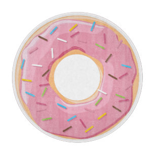 Retro Colorful Donuts Pattern Minimalist Fun Party Cutting Board