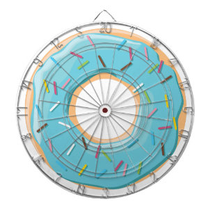 Retro Colorful Donuts Pattern Minimalist Fun Party Dart Board