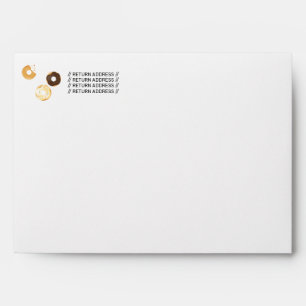 Retro Colorful Donuts Pattern Minimalist Fun Party Envelope
