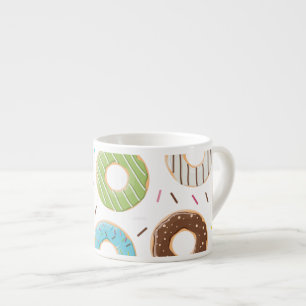 Retro Colorful Donuts Pattern Minimalist Fun Party Espresso Cup