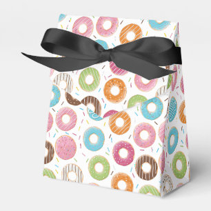 Retro Colorful Donuts Pattern Minimalist Fun Party Favor Boxes