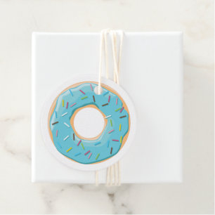 Retro Colorful Donuts Pattern Minimalist Fun Party Favor Tags