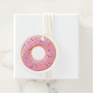 Retro Colorful Donuts Pattern Minimalist Fun Party Favor Tags