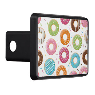 Retro Colorful Donuts Pattern Minimalist Fun Party Hitch Cover