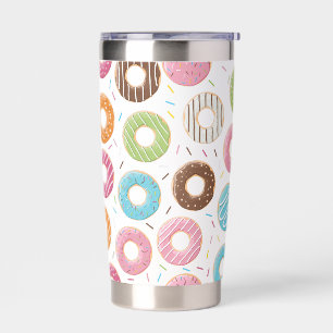 Retro Colorful Donuts Pattern Minimalist Fun Party Insulated Tumbler