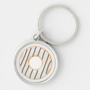 Retro Colorful Donuts Pattern Minimalist Fun Party Keychain