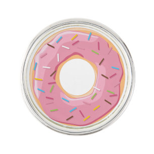 Retro Colorful Donuts Pattern Minimalist Fun Party Lapel Pin