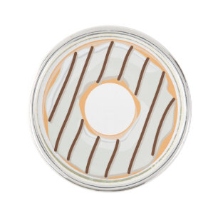 Retro Colorful Donuts Pattern Minimalist Fun Party Lapel Pin
