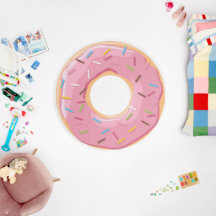 Retro Colorful Donuts Pattern Minimalist Fun Party