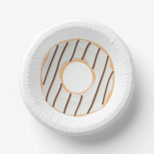 Retro Colorful Donuts Pattern Minimalist Fun Party Paper Bowls