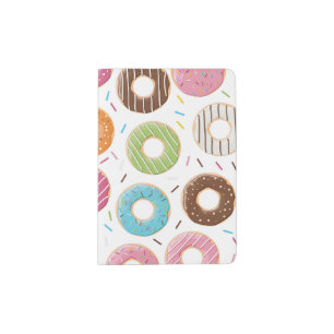 Retro Colorful Donuts Pattern Minimalist Fun Party Passport Holder