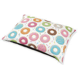 Retro Colorful Donuts Pattern Minimalist Fun Party Pet Bed