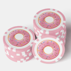 Retro Colorful Donuts Pattern Minimalist Fun Party Poker Chips