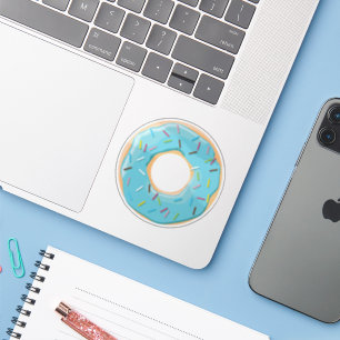Retro Colorful Donuts Pattern Minimalist Fun Party Sticker