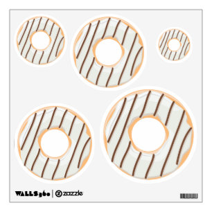 Retro Colorful Donuts Pattern Minimalist Fun Party Wall Decal