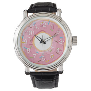 Retro Colorful Donuts Pattern Minimalist Fun Party Watch