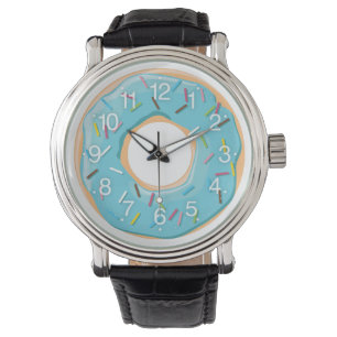 Retro Colorful Donuts Pattern Minimalist Fun Party Watch