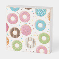 Retro Colorful Donuts Pattern Minimalist Fun Party