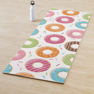 Retro Colorful Donuts Pattern Minimalist Fun Party Yoga Mat