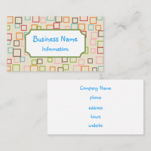 Retro Colorful Education Tutor Business Cards